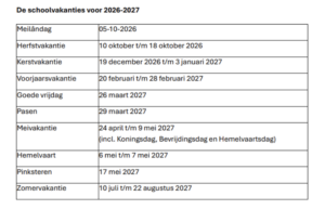 Vakantieregeling